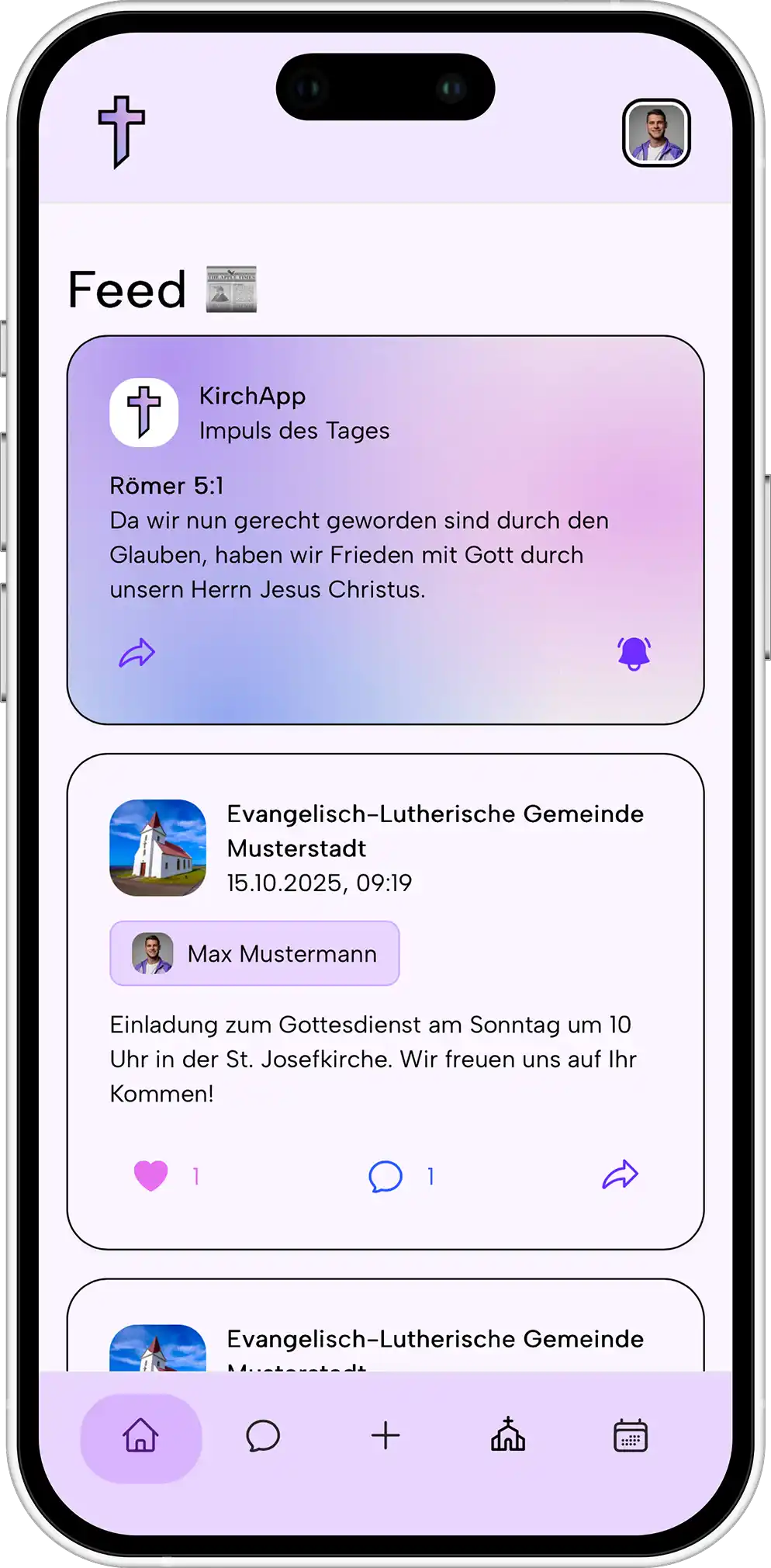 Screenshot der KirchApp