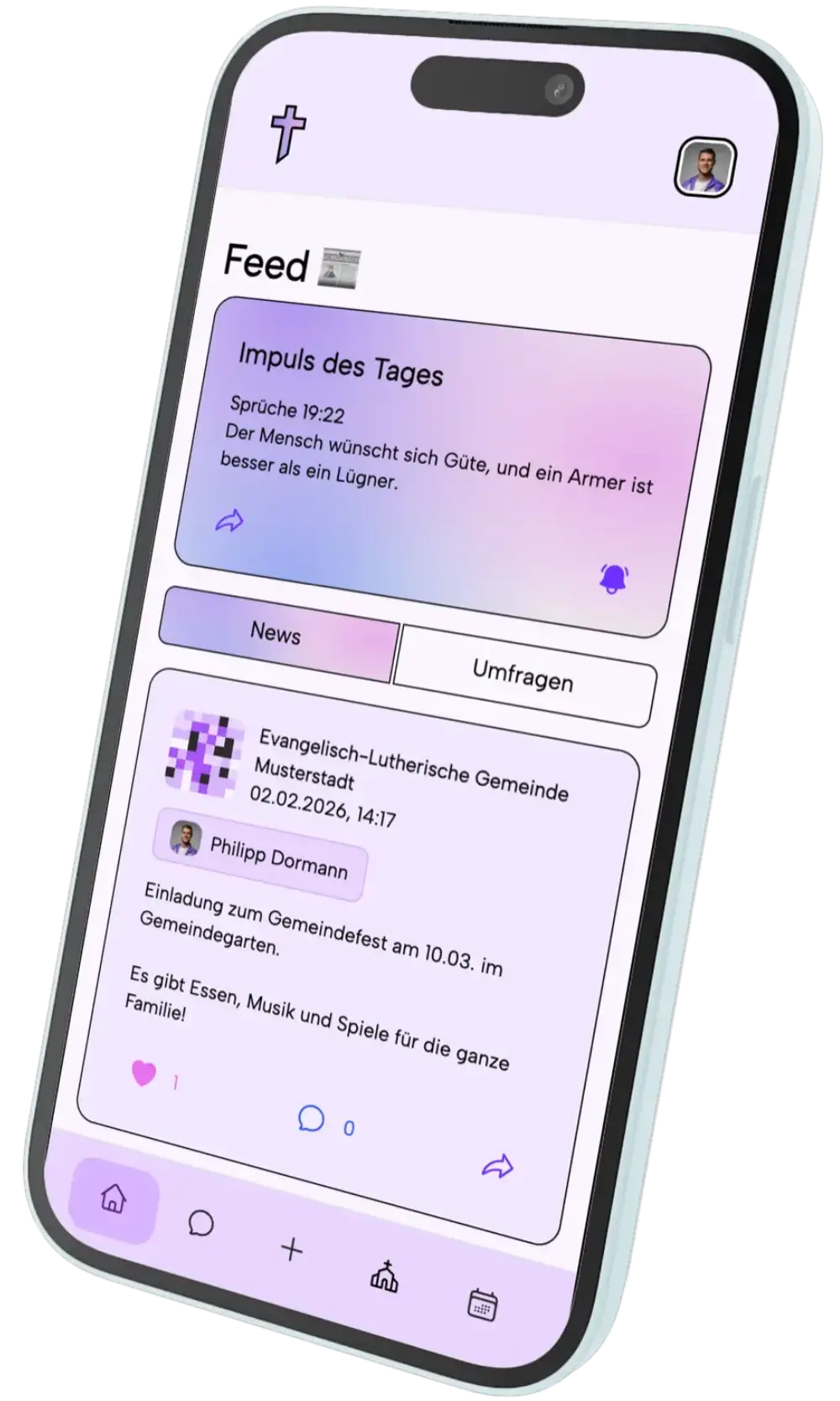 Screenshot der KirchApp